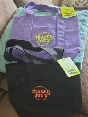 Trader Joe's Trick Or Treat Canvas Tote Bags